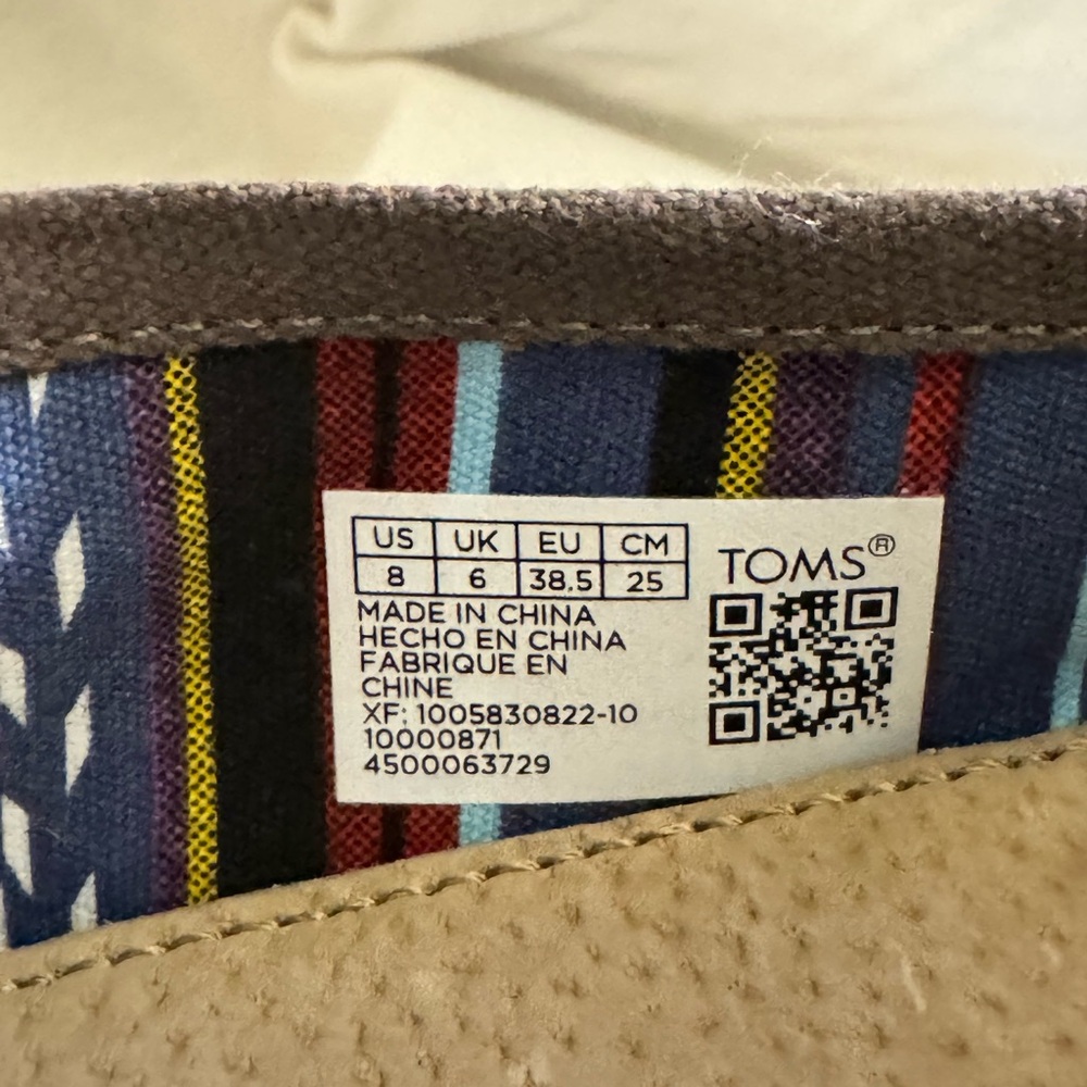 TOMS Chocolate Canvas Slip-Ons - Picture 7 of 8